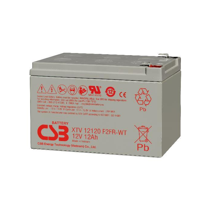 希世比 XTV12120WTFR 蓄電池實物圖