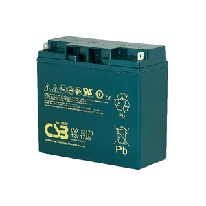 EVX12170 CSB电池12V17Ah适用于作为电动轮椅及代步车的动力来源，为电动滑板车提供驱动电源，电动助力自行车所配动力电池，房车、休闲车的辅助供电系统
