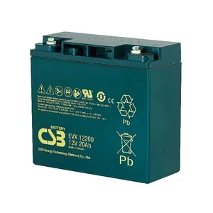 EVX12200 CSB电池12V20Ah适用于作为电动轮椅与代步车的动力来源，为电动滑板车提供动力电源，电动助力自行车的动力电池选择，房车及休闲车的辅助供电方案