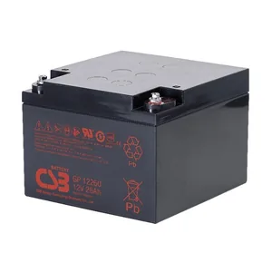 GP12260 CSB电池12V26Ah适用于安防报警系统的备用电力，紧急照明与逃生指示装置，医疗监护设备及输液泵的后备供电，门禁管制与楼宇对讲设备