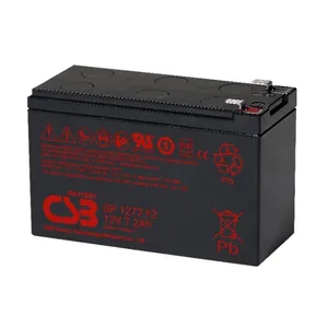 GP1272 CSB电池12V7.2Ah适用于门禁控制与楼宇对讲系统后备供电，医疗监护仪及输液泵的备用电源，小型电子仪器与检测设备的电源方案，安防报警主机的后备电力支持
