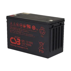 GPL121000 CSB电池12V100Ah适用于安防报警主机的后备电力，应急照明及疏散指示灯，医疗监护仪、输液泵的备用电源，门禁系统与楼宇对讲设备