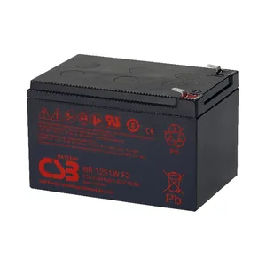 HR1251W CSB电池12V适用于UPS后备电源：中小型数据中心适用，不间断电源系统：服务器机柜供电，应急电力保障：网络机房使用，备用电源：医疗影像设备UPS