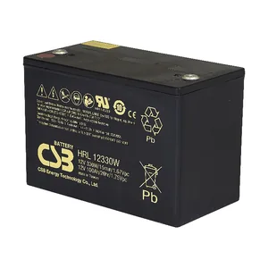 HRL12330W CSB电池12V适用于适用于大型数据中心UPS的后备供电，云数据中心高压直流备电方案，金融交易平台不间断电源应用，通信节点UPS应急电源保障