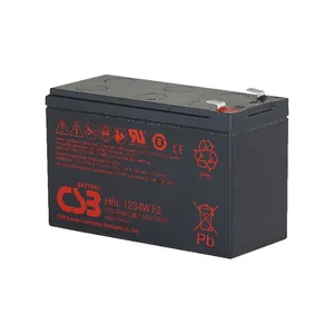 HRL1234W CSB电池12V适用于UPS后备方案用于大型数据中心，高压直流备用支持云计算中心，不间断电源服务于金融交易系统，UPS应急保障通信枢纽运作