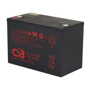XTV121000 CSB电池12V100Ah适用于光纤网络节点之备用电源，通信基站室内外之后备供电，电信宽带接入设备之后备电力，有线电视网络之后备电源