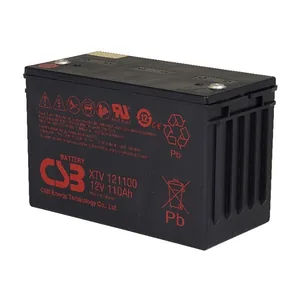 XTV121100 CSB电池12V110Ah适用于室外通信机柜直流供电，光纤网络节点后备电力，电信宽带接入设备备电，通信基站室内外备用电源